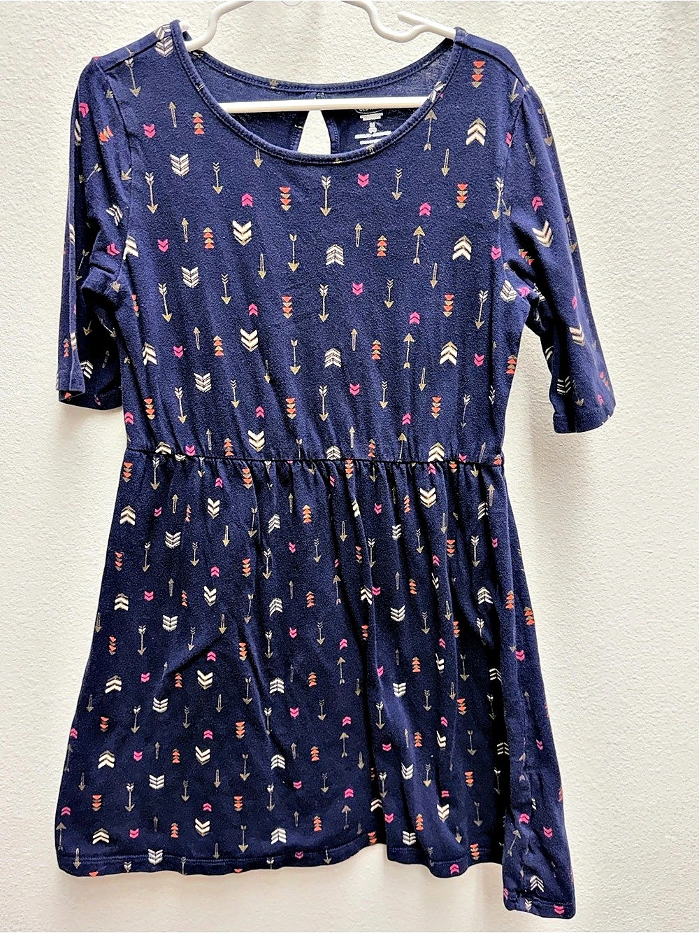 Old Navy girls Geometric Mini Dress in Blue Size Medium (8)